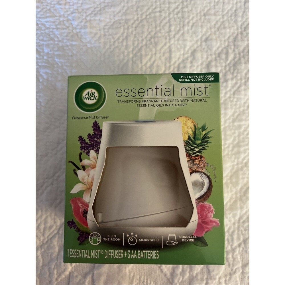 Air Wick Essential Oils Mist Original White Diffuser Only Batteries Included